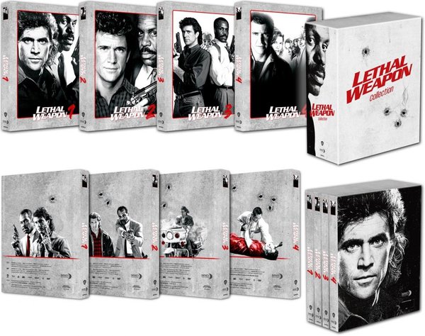 Lethal Weapon 1-4 - Uncut Mediabook Edition + Schuber  (blu-ray) (B)