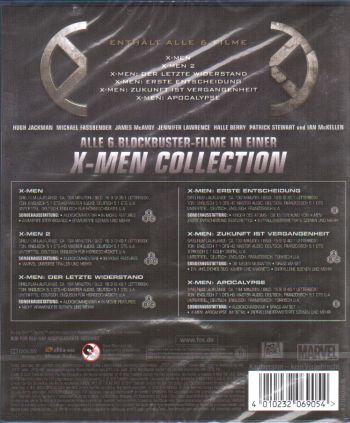 X-Men 1-6 Collection (blu-ray)