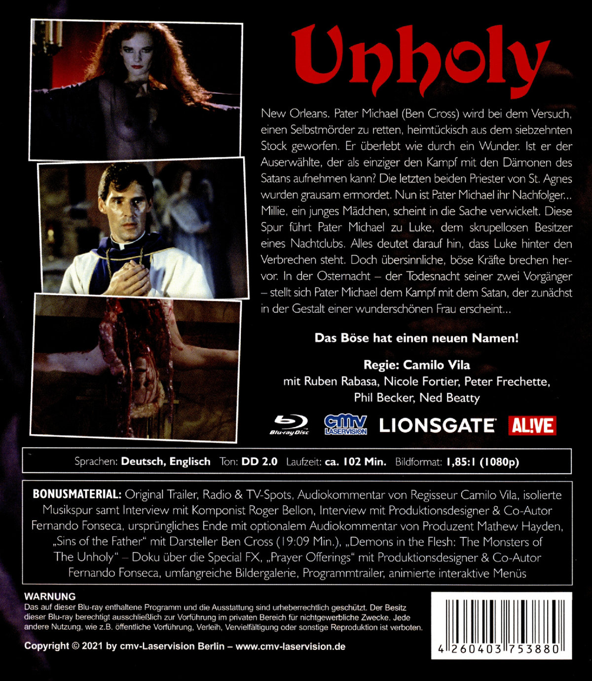 Unholy - Dämonen der Finsternis - Uncut Edition (blu-ray)