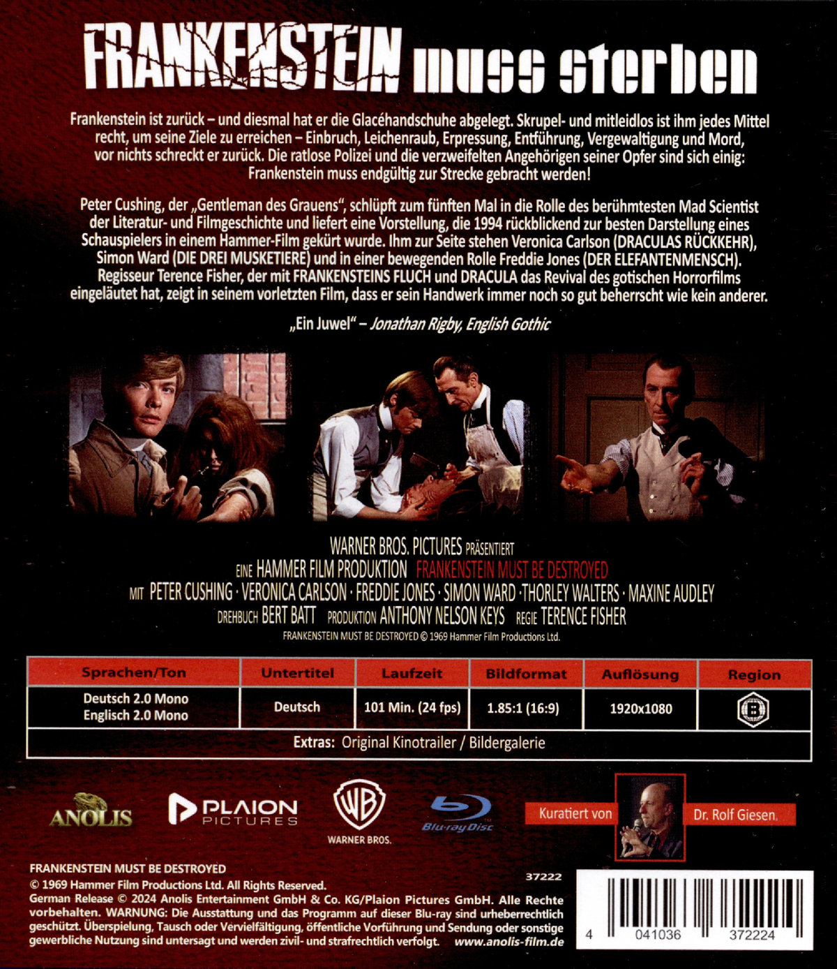 Frankenstein muss sterben - Uncut Edition  (blu-ray)