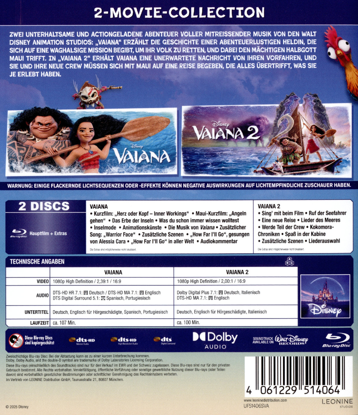 Vaiana 1+2  [2 BRs]  (Blu-ray Disc)