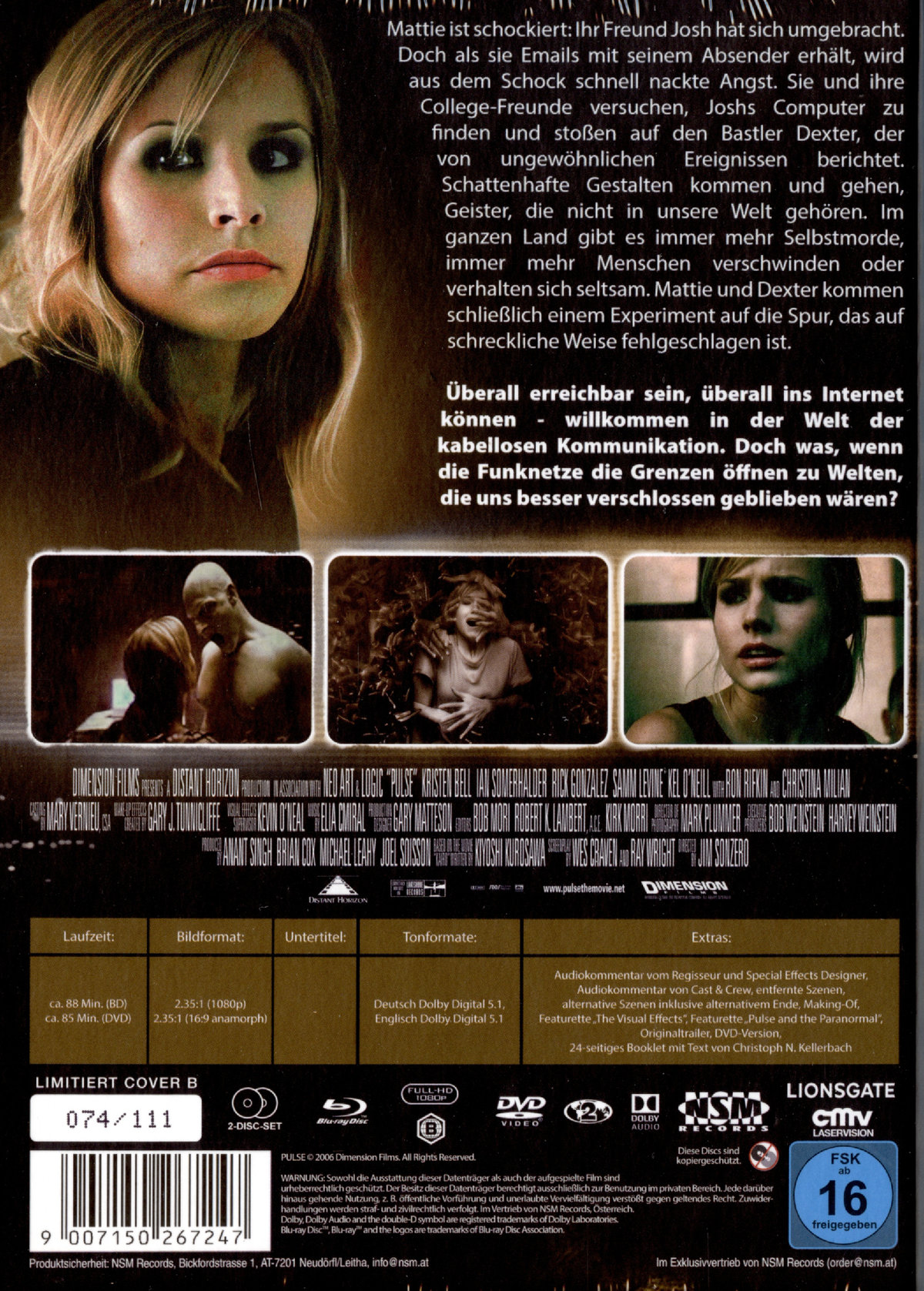 Pulse - Du bist tot, bevor du stirbst - Uncut Mediabook Edition  (DVD+blu-ray) (B)