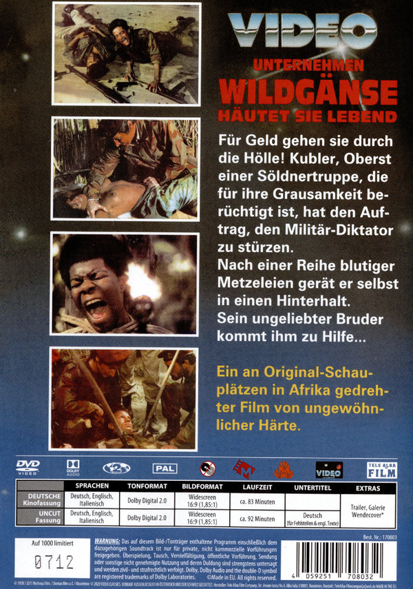 Häutet sie lebend! - Unternehmen Wildgänse  (DVD)