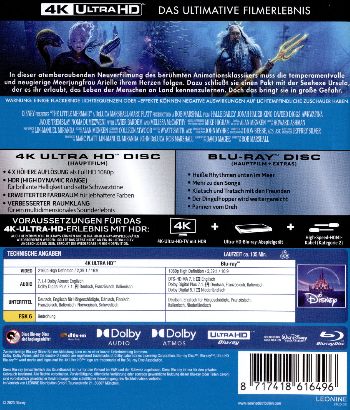 Arielle, die Meerjungfrau  (4K Ultra HD) (+ Blu-ray)  (Blu-ray 4K Ultra HD)