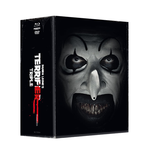 Terrifier 1-3 - Uncut Schuber Mediabook Edition  (4K Ultra HD+blu-ray+DVD)