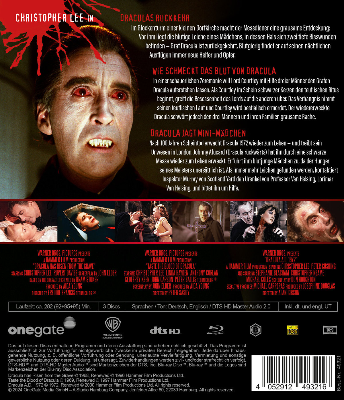 Dracula Triple Blood Edition: Draculas Rückkehr / Wie schmeckt das Blut von Dracula / Dracula jagt Mini-Mädchen  [3 BRs]  (Blu-ray Disc)