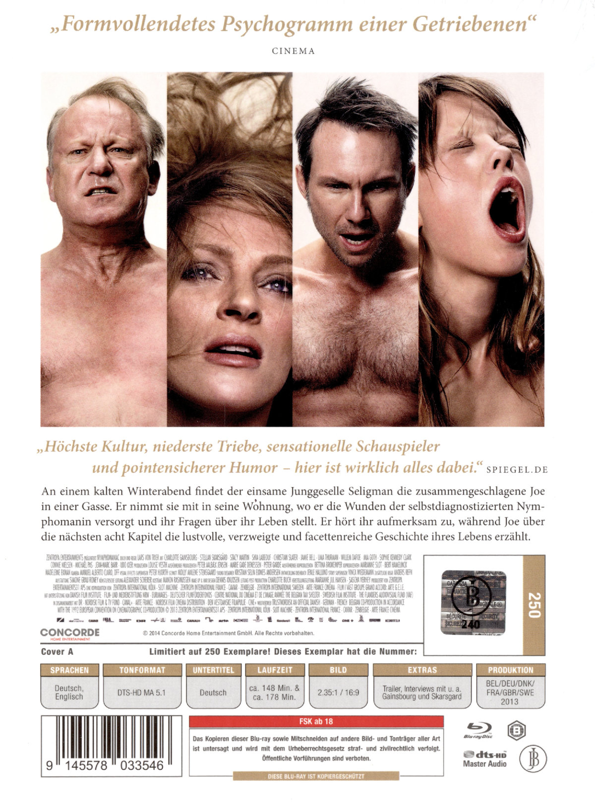 Nymphomaniac - Vergiss die Liebe Vol. I & II - Directors Cut Mediabook Edition (blu-ray) (A)