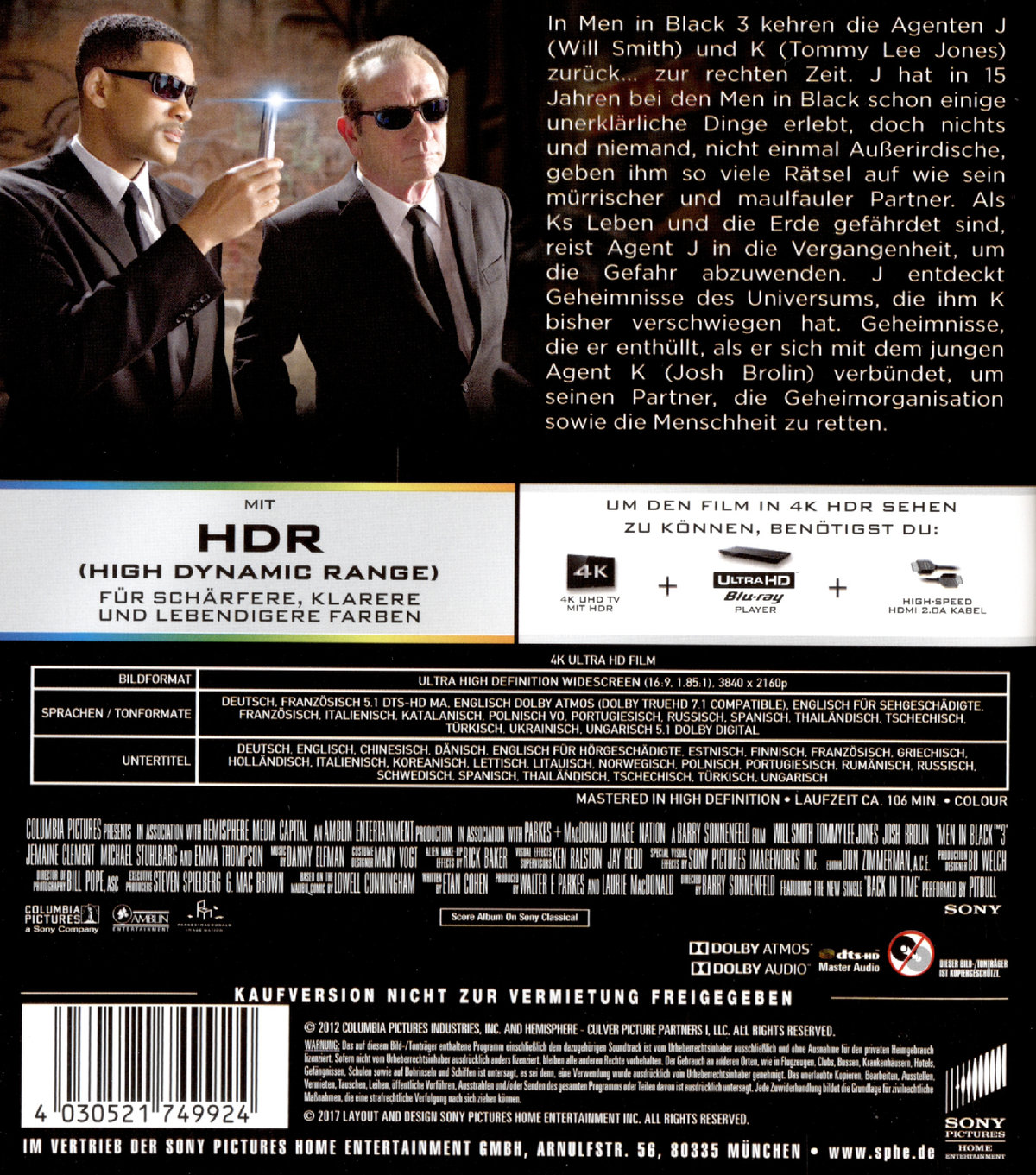 Men in Black 3 (4K Ultra HD)