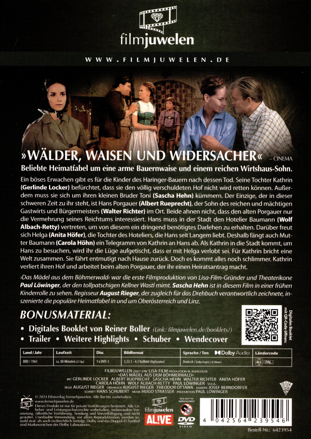 Das Mädel aus dem Böhmerwald (Filmjuwelen)  (DVD)