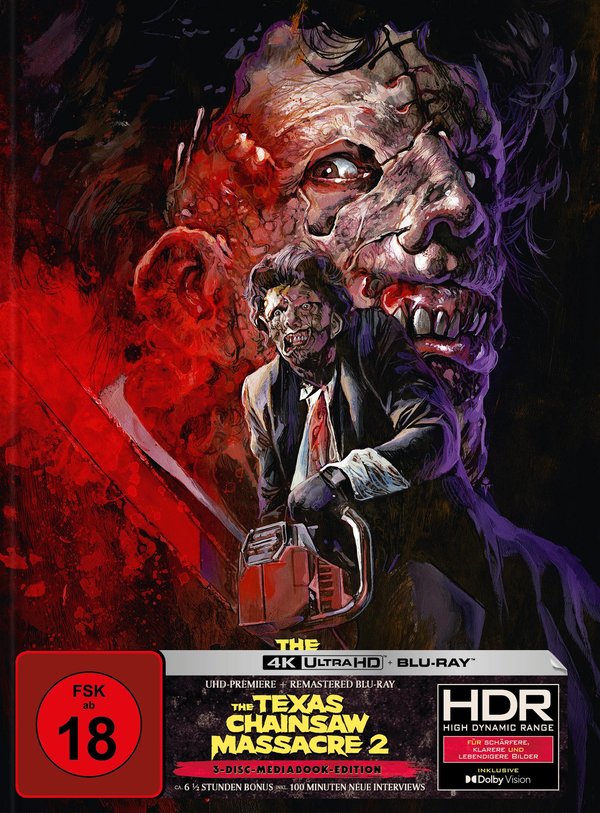 The Texas Chainsaw Massacre 2 - Uncut Mediabook Edition  (4K Ultra HD+blu-ray) (A)
