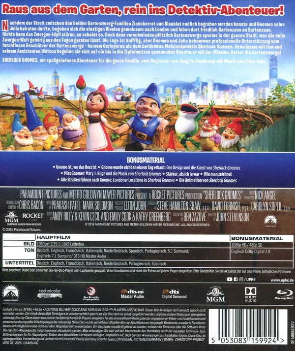 Sherlock Gnomes (blu-ray)