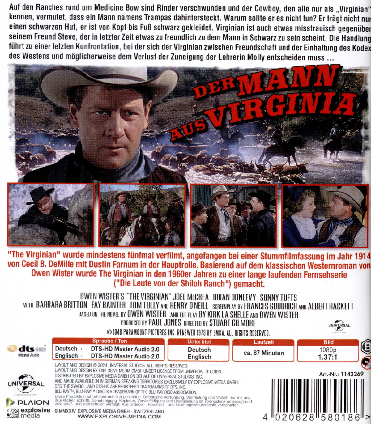 Der Mann aus Virginia (1946)  (Blu-ray Disc)
