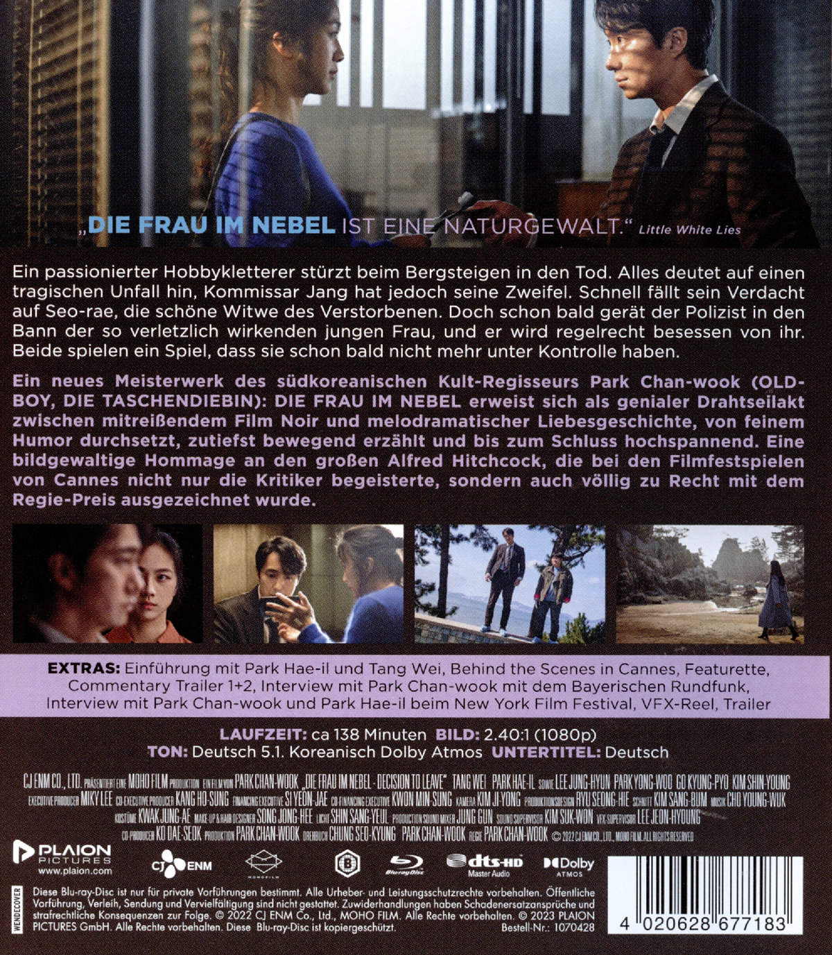 Frau im Nebel, Die - Decision to Leave (blu-ray)