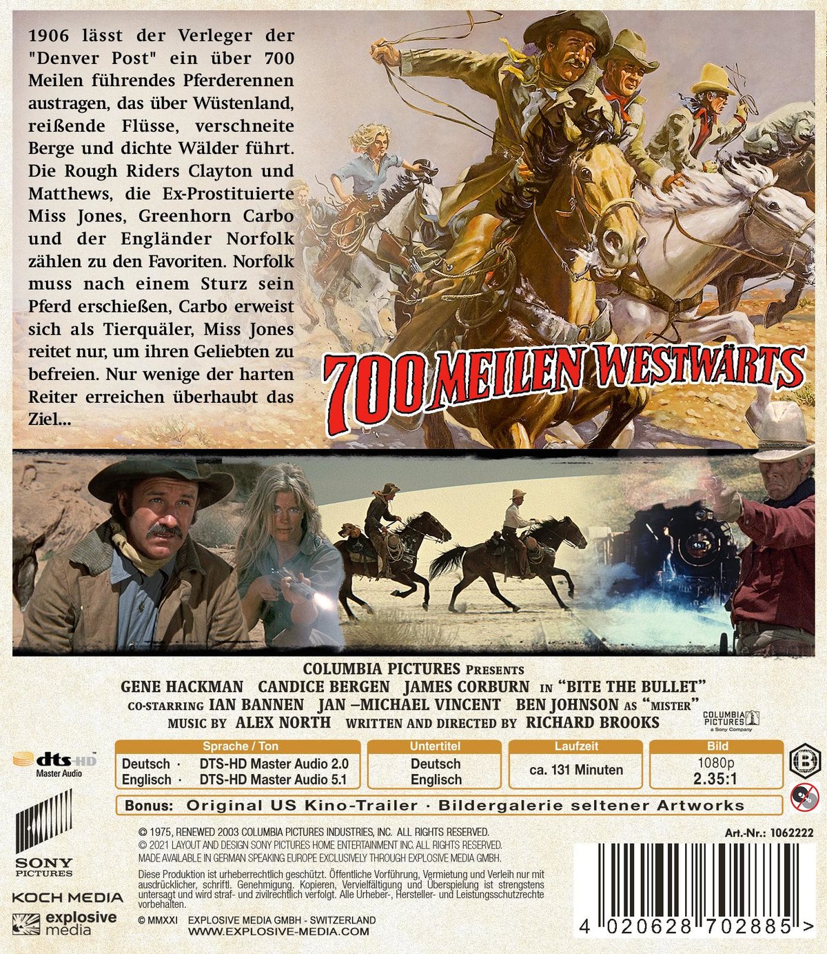 700 Meilen westwärts - Bite the Bullet (blu-ray)