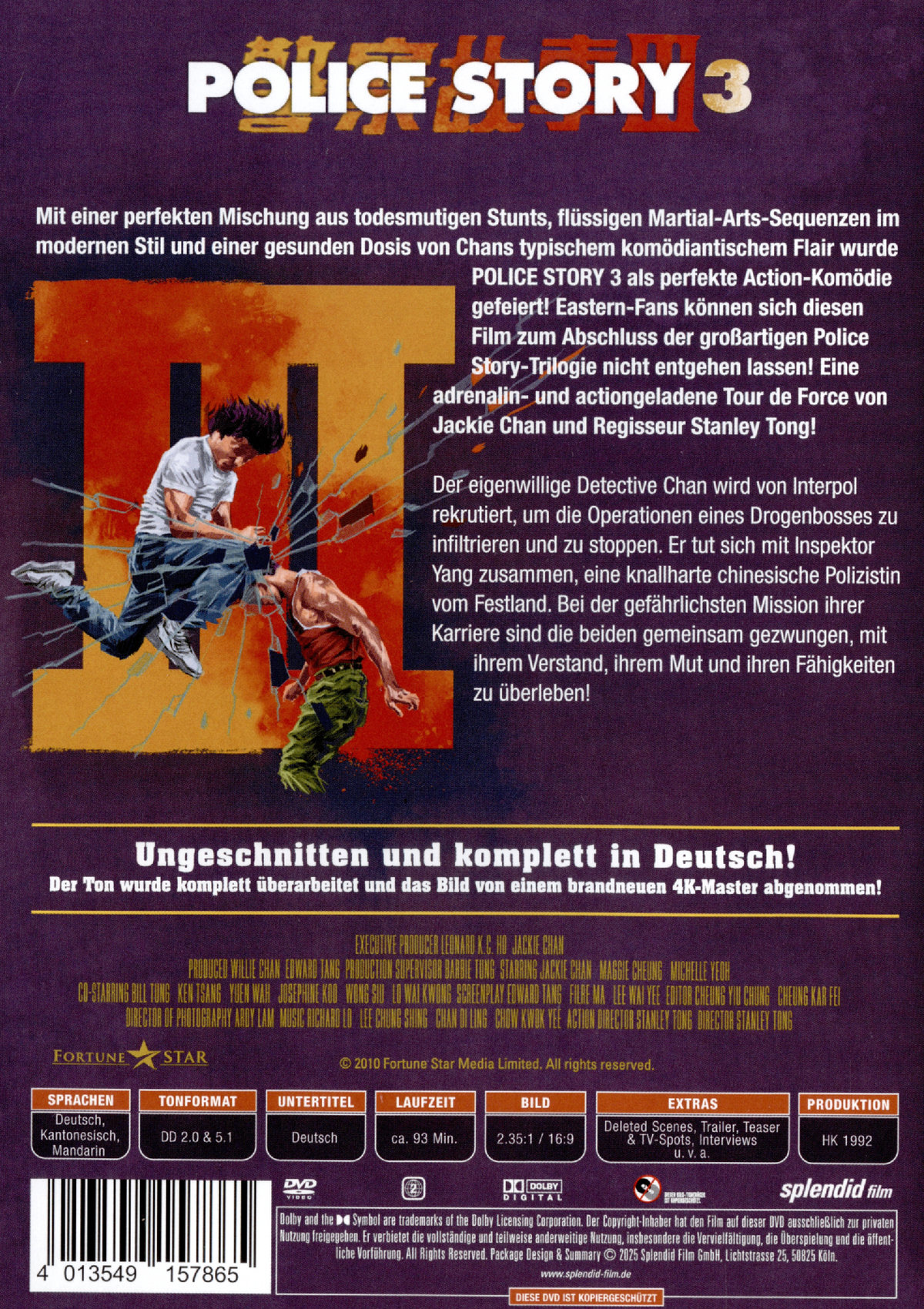 Police Story 3 - Legacy Collection  (DVD)