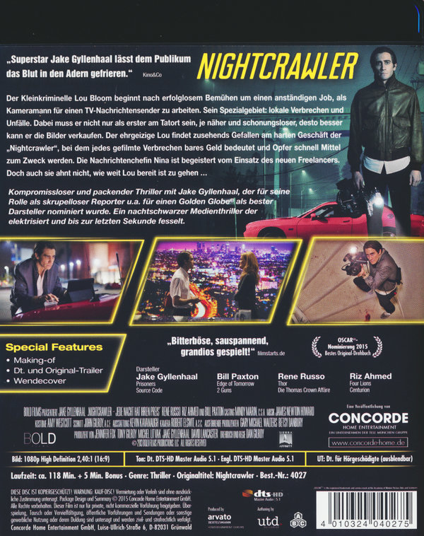 Nightcrawler - Jede Nacht hat ihren Preis (blu-ray)