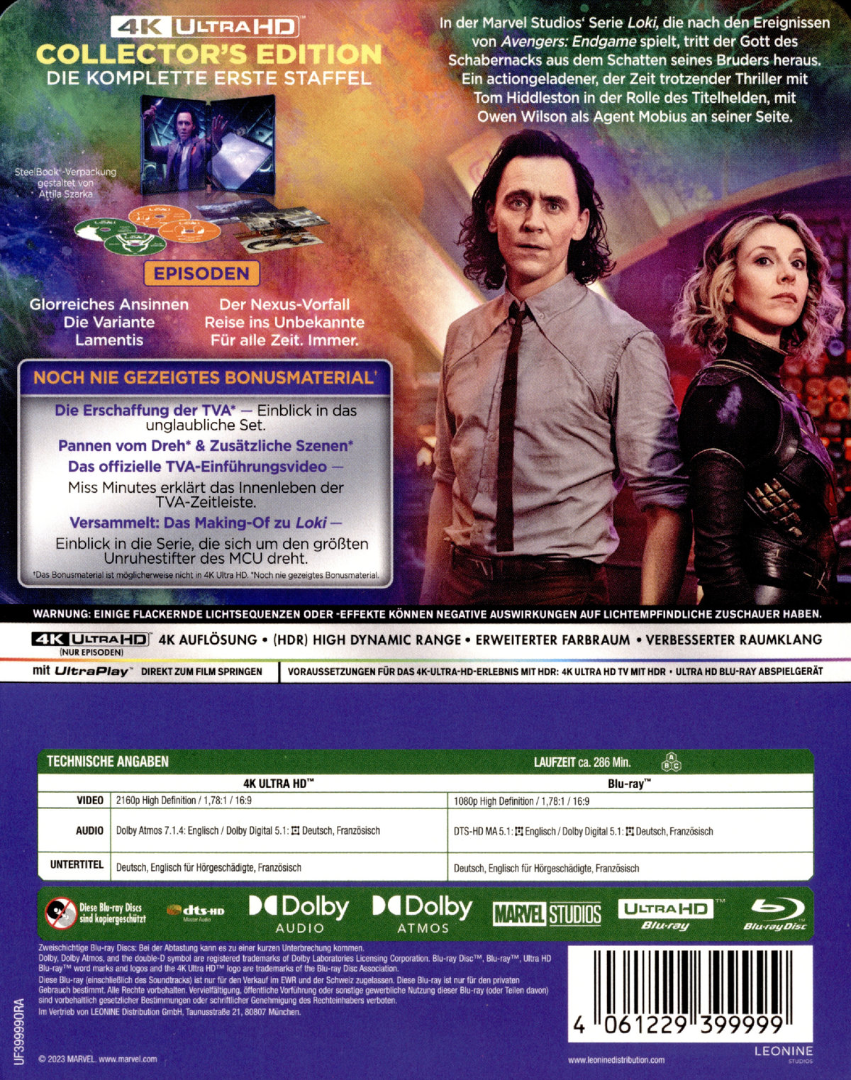 Loki - Staffel 1 - Steelbook - Limited Edition  (4 4K Ultra HD)  (Blu-ray 4K Ultra HD)