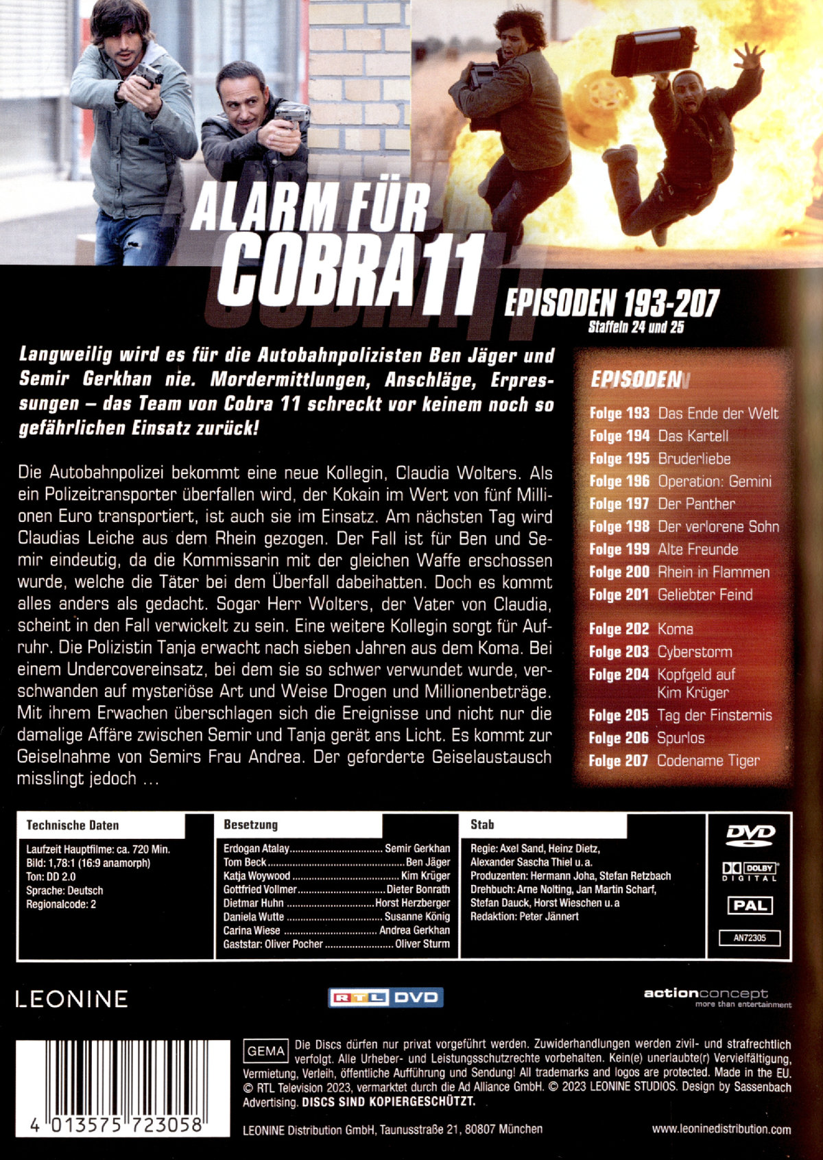 Alarm für Cobra 11 - Staffel 24+25  [3 DVDs]  (DVD)