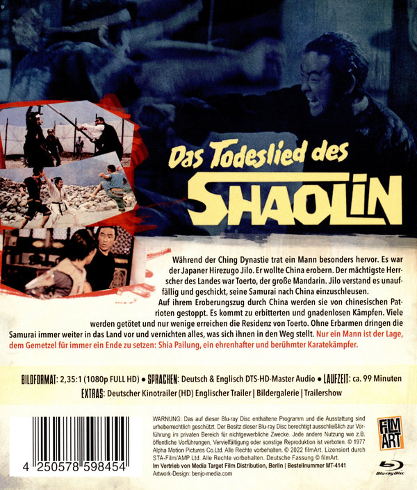 Todeslied des Shaolin, Das - Uncut Edition (blu-ray) (B)