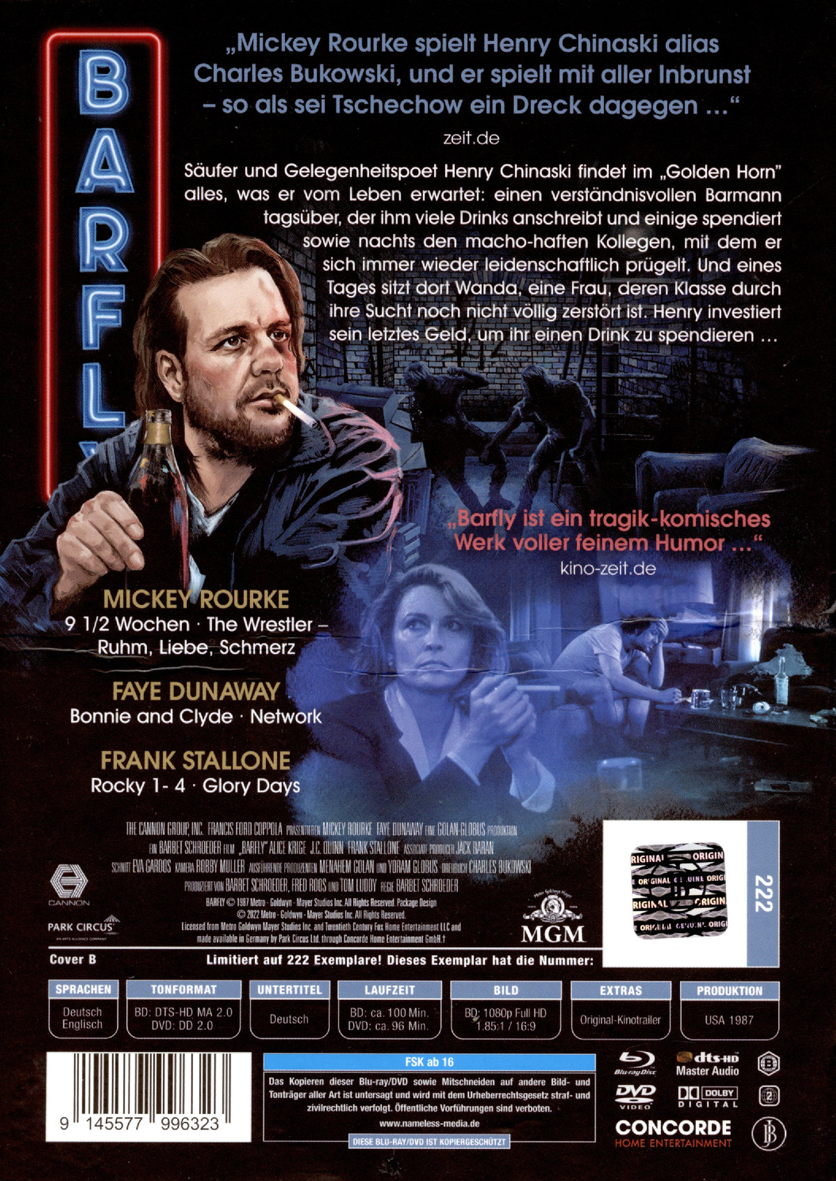 Barfly - Uncut Mediabook Edition (DVD+blu-ray) (B)