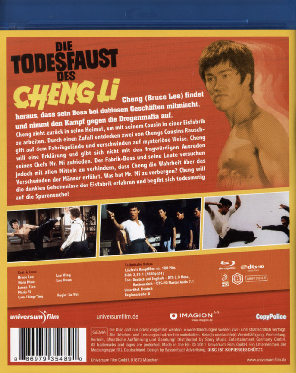 Bruce Lee: Die Todesfaust des Cheng Li (blu-ray)