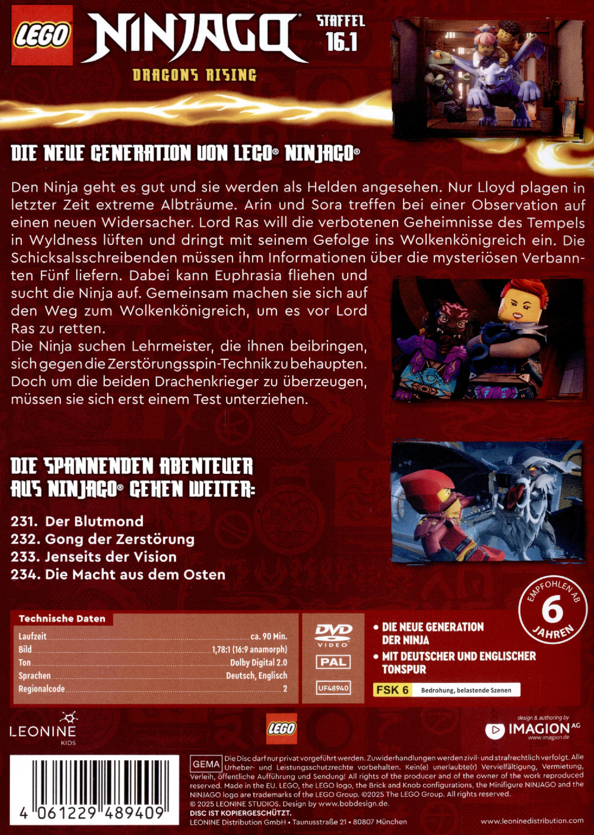 LEGO Ninjago - Staffel 16.1  (DVD)