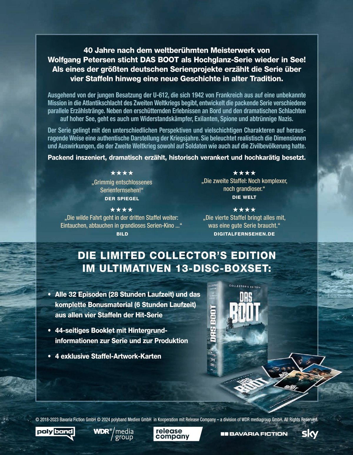 Das Boot - Collector's Edition: Die kompletten Staffeln 1-4 LTD.  [13 BRs]  (Blu-ray Disc)