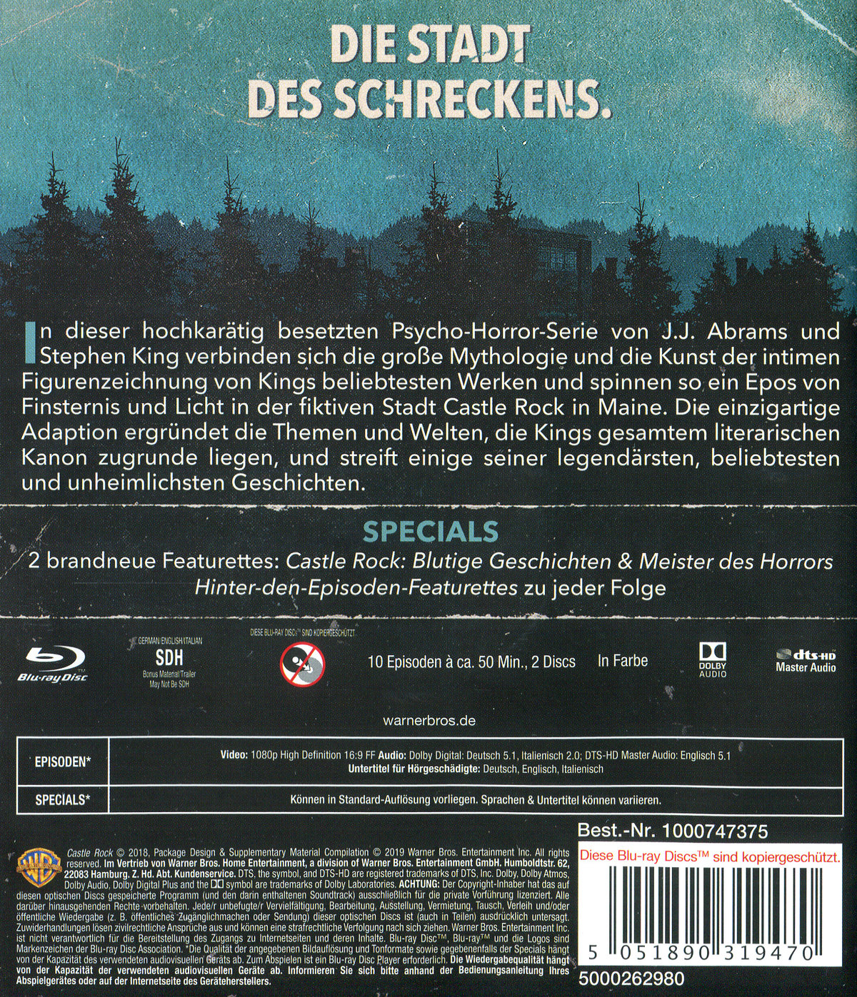 Castle Rock - Die komplette 1. Staffel (blu-ray)