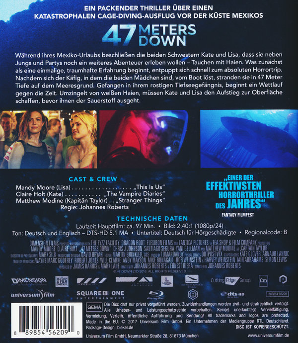 47 Meters Down (blu-ray)