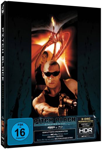 Pitch Black - Directors Cut  Uncut Mediabook Edition  (4K Ultra HD+blu-ray) (Cover Red)