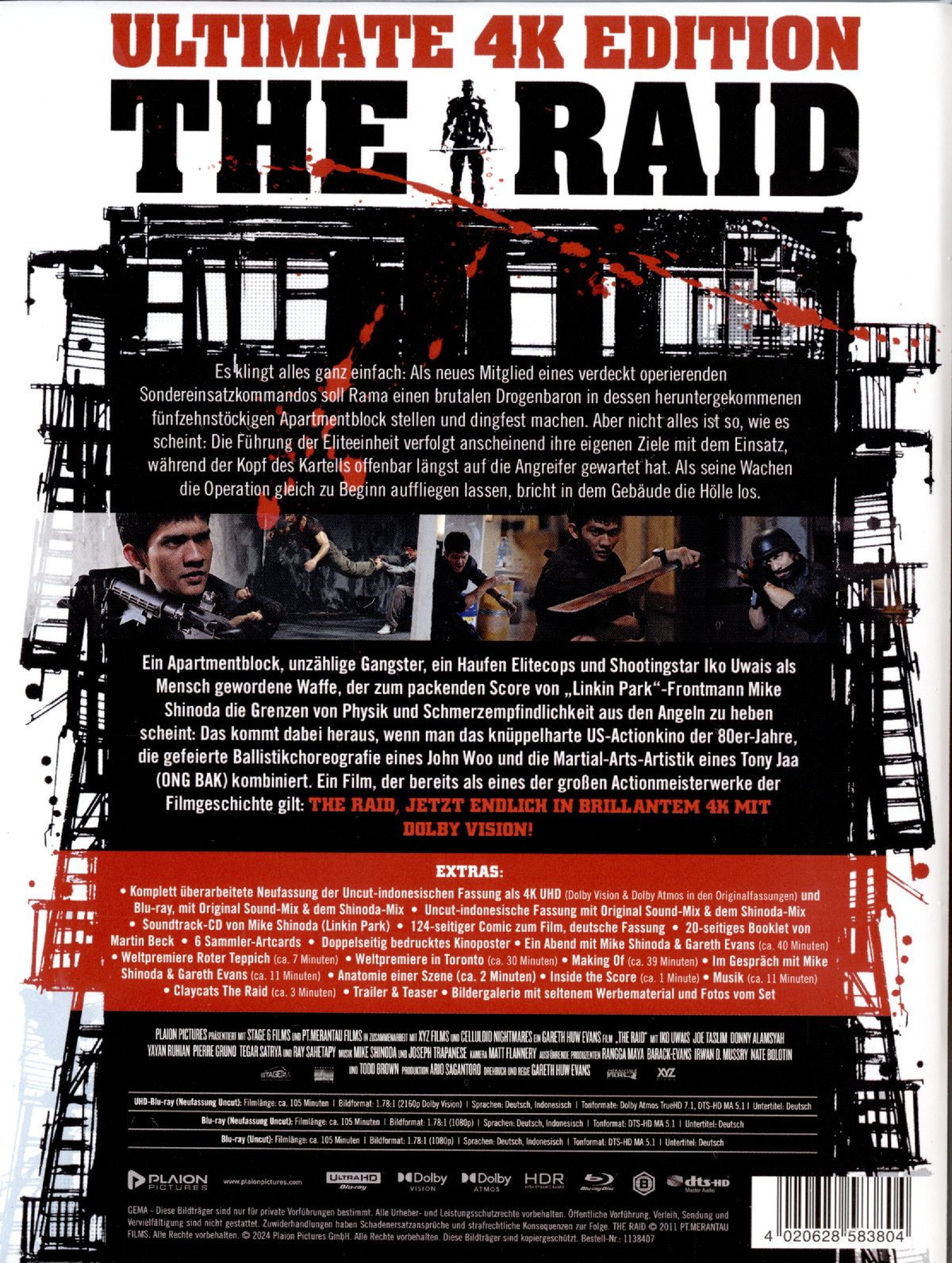 The Raid - Ultimate Edition - Uncut Digipack Edition  (4K Ultra HD+ Blu-ray)