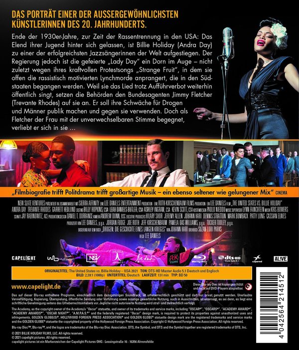 United States vs. Billie Holiday, The (blu-ray)