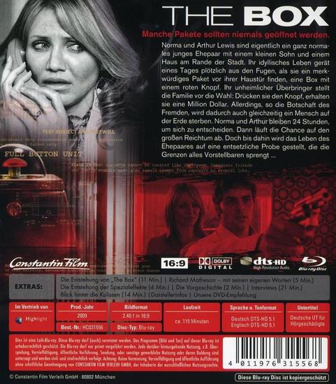 Box, The - Du bist das Experiment (blu-ray)