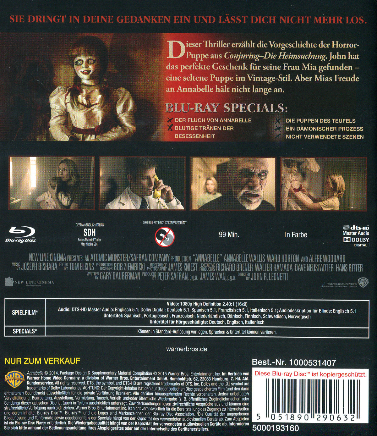 Annabelle (blu-ray)