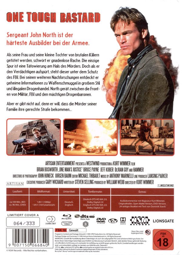 One Touch Bastard - Uncut Mediabook Edition (DVD+blu-ray) (A)
