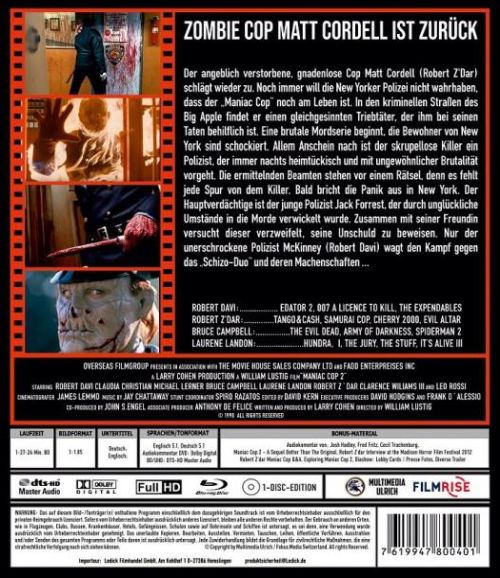 Maniac Cop 2 - Uncut Edition (blu-ray)