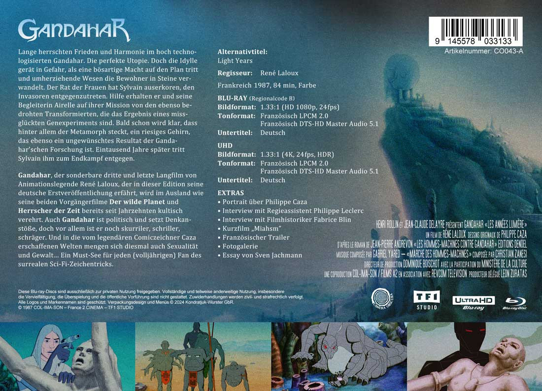 Gandahar - Uncut Mediabook Edition (OmU)  (4K Ultra HD+blu-ray)