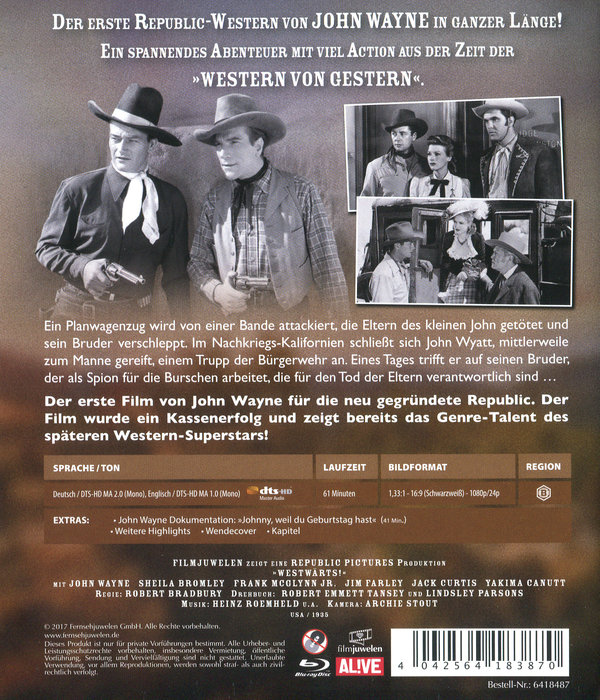 Westwärts! - John Wayne (blu-ray)