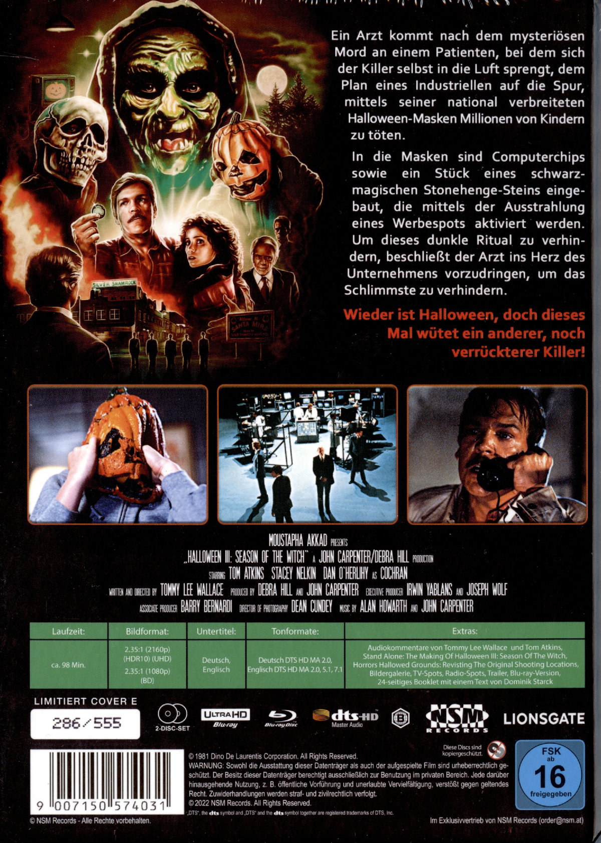 Halloween 3 - Die Nacht der Entscheidung - Uncut Mediabook Edition (4K Ultra HD+blu-ray) (E)