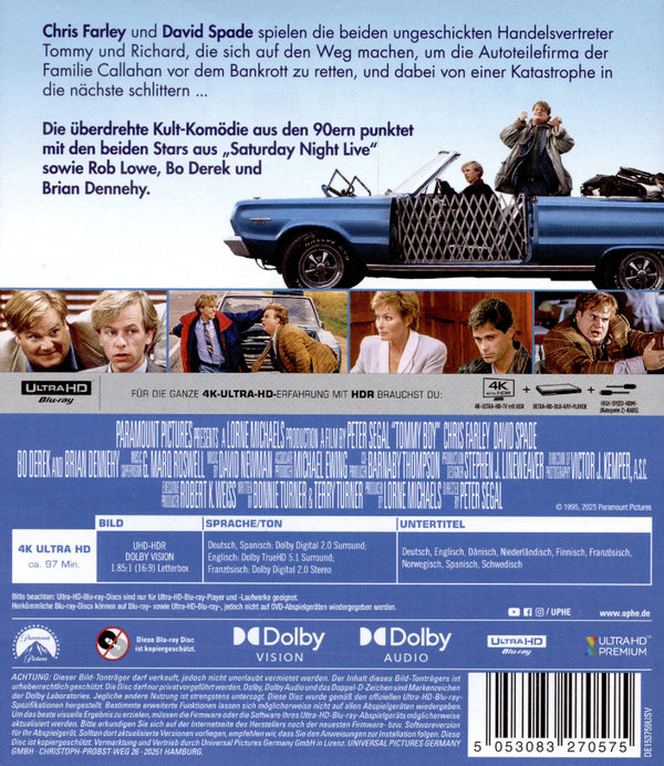 Tommy Boy - Durch dick und dünn  (4K Ultra HD)