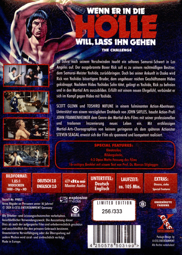 Wenn er in die Hölle will, lass ihn gehen - The Challenge - Uncut Mediabook Edition  (DVD+blu-ray)