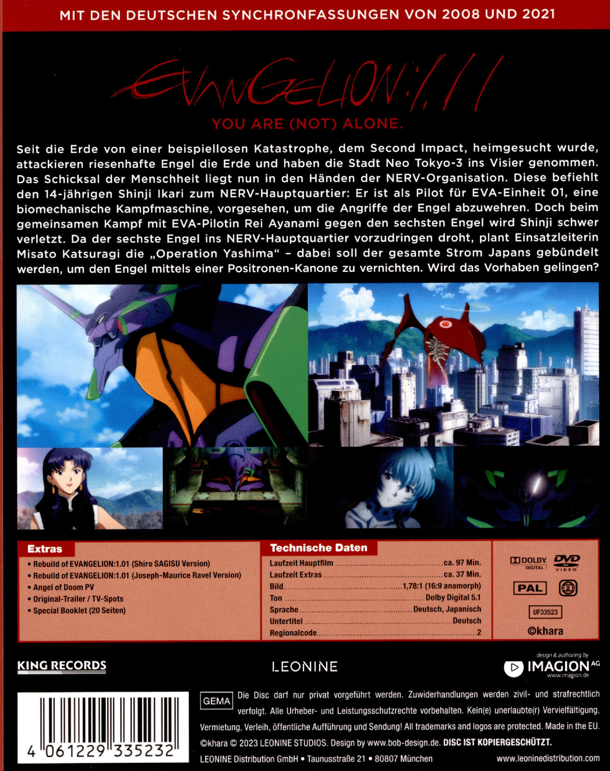 Evangelion: 1.11 - You are (not) alone - Uncut Mediabook Edition 