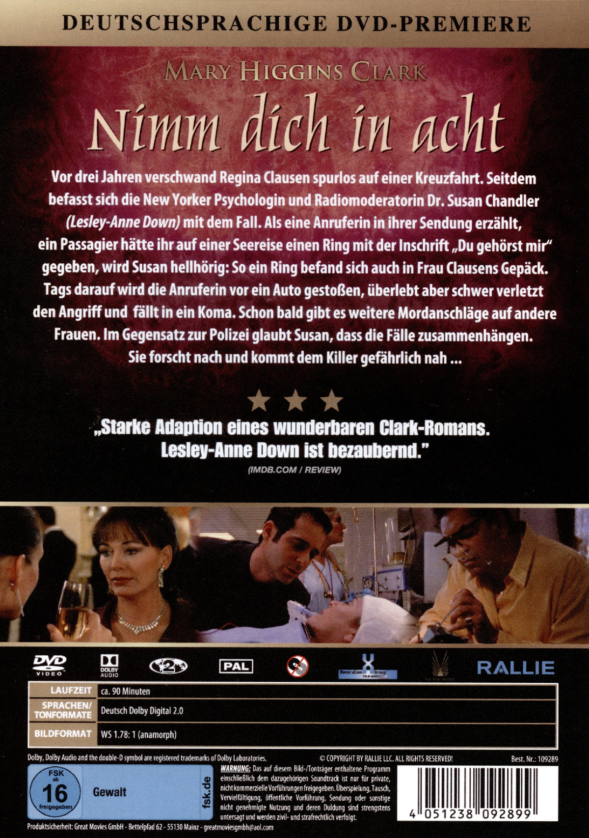 Mary Higgins Clark - NIMM DICH IN ACHT  (DVD)