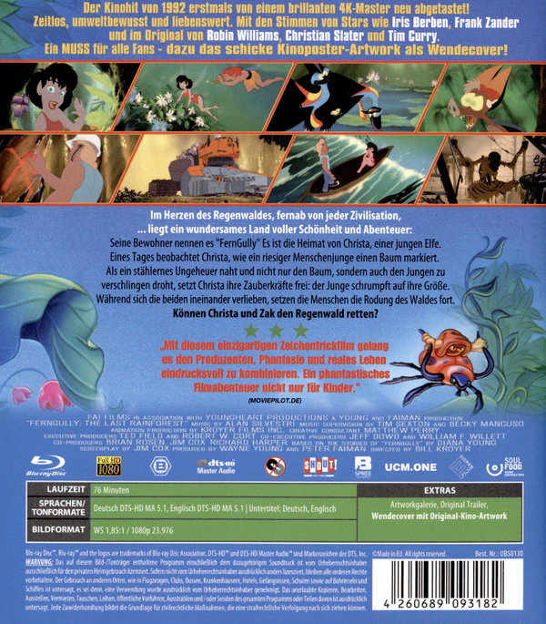 FernGully - Christa und Zaks Abenteuer im Regenwald (Kinofassung, in HD neu abgetastet)  (Blu-ray Disc)