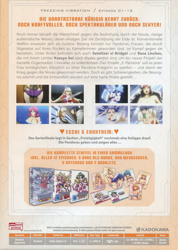Freezing Vibration - Die komplette Staffel LTD. - Vol. 1 + 2 inkl. Sammelschuber, Artcards und Booklets  [2 DVDs]  (DVD)