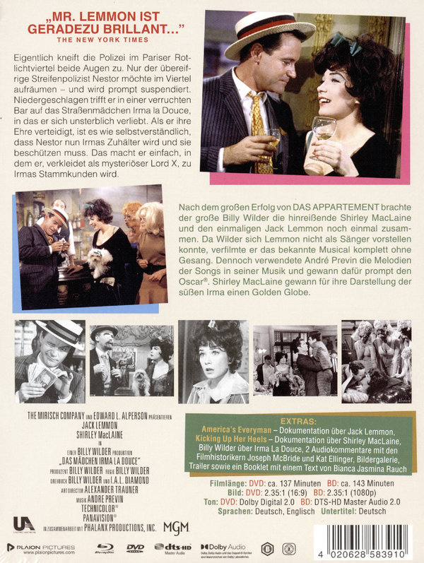 Das Mädchen Irma La Douce - Uncut Mediabook Edition  (DVD+blu-ray)