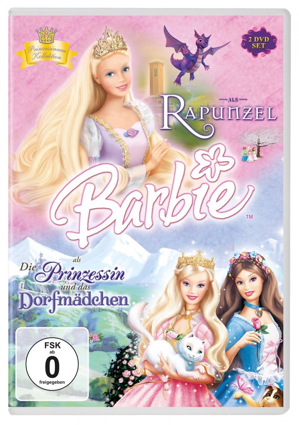 Barbie™ als Rapunzel & Barbie™ als Die Prinzessin und das Dorfmädchen  [2 DVDs]  (DVD)