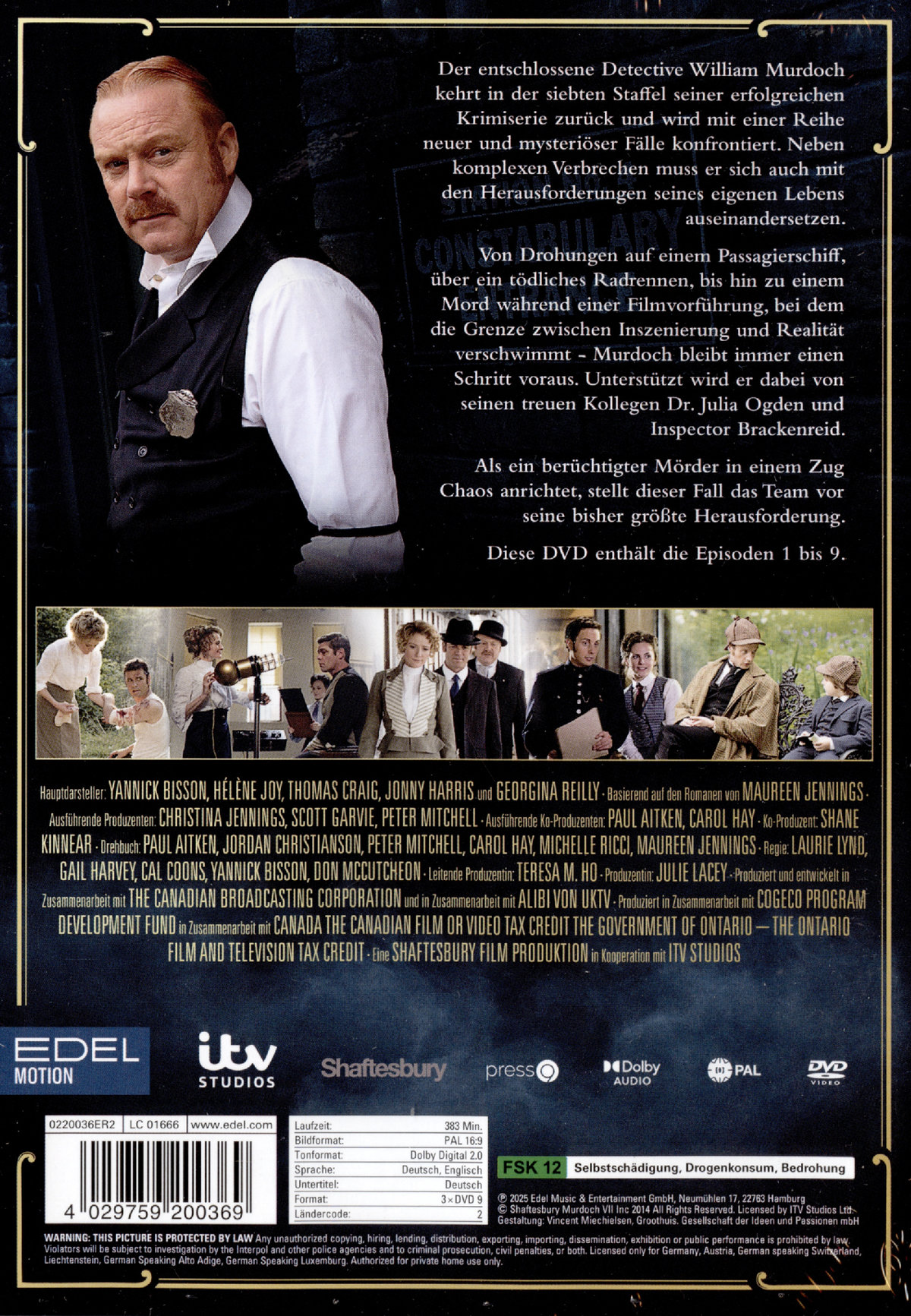 Murdoch Mysteries - Staffel 7 - Teil 1  [3 DVDs]  (DVD)