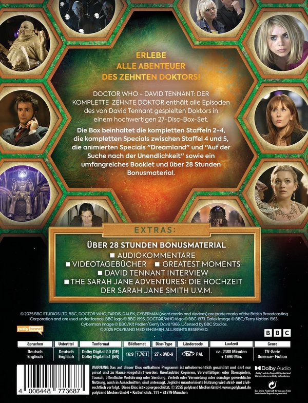 Doctor Who - David Tennant: Der komplette 10.Doktor (Staffel 2-4 plus Specials)  [27 DVDs]  (DVD)