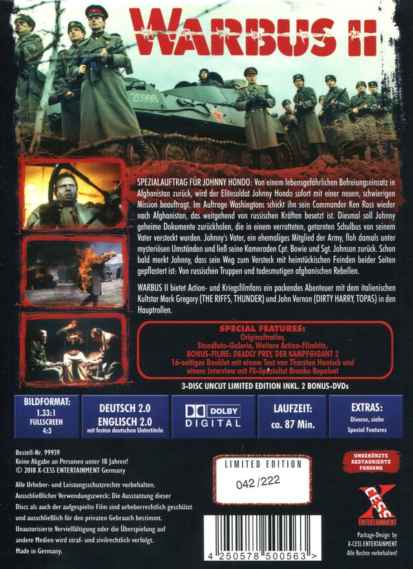 Warbus 2 - The Last Warbus - Triple War Pack - Uncut Mediabook Edition